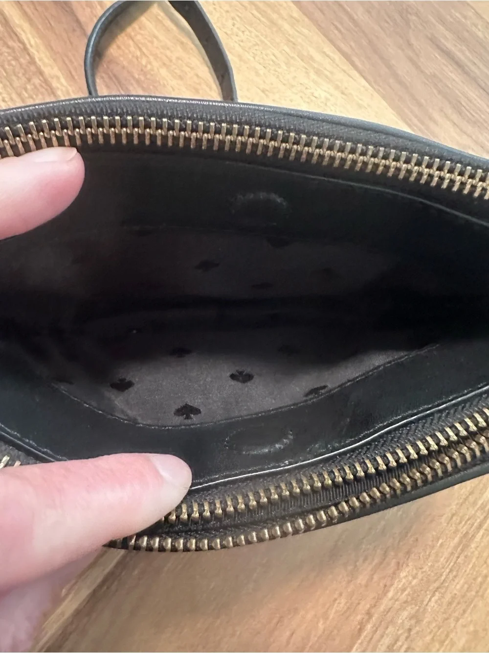 Kate Spade black leather Briar Lane quilted Kendall crossbody purse